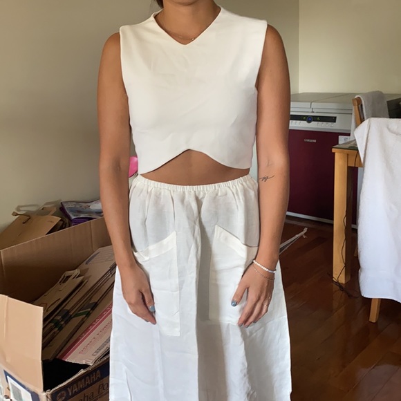 Cream cropped top! Zara studio collection - Picture 3 of 4